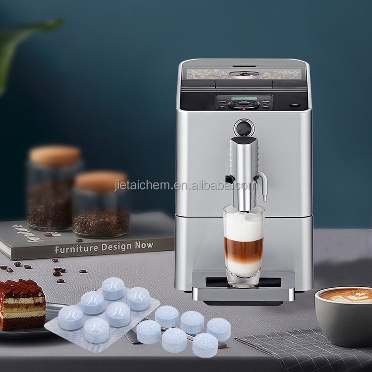 Cleaning agent removes oil stains, coffee machine cleaning tablets