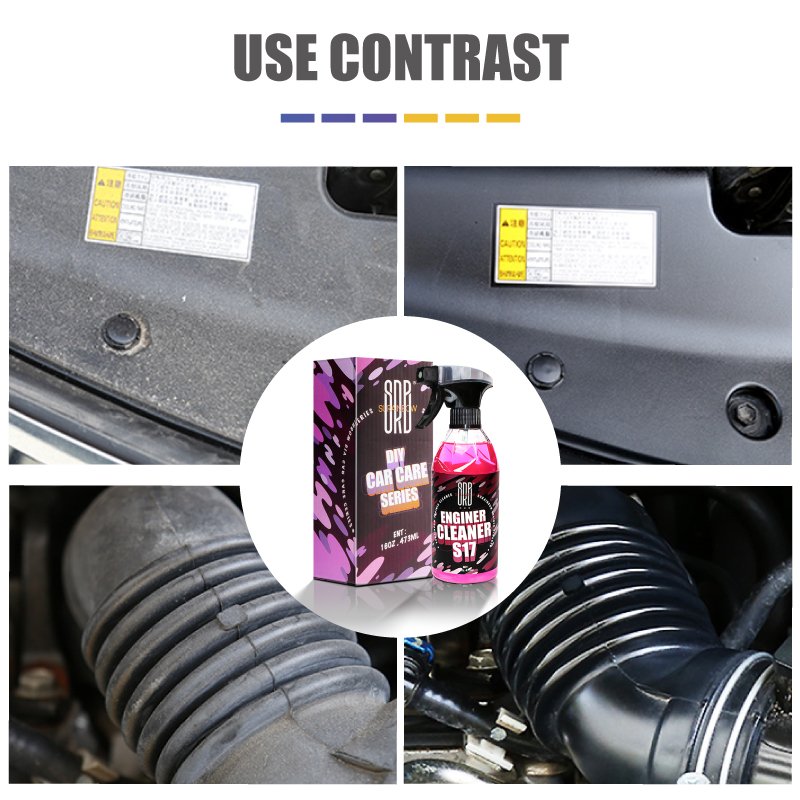 SRB s17 Engine Cleaner quickly remove oil grease make the engine bay shine as new dust stain remover accept OEM and ODM
