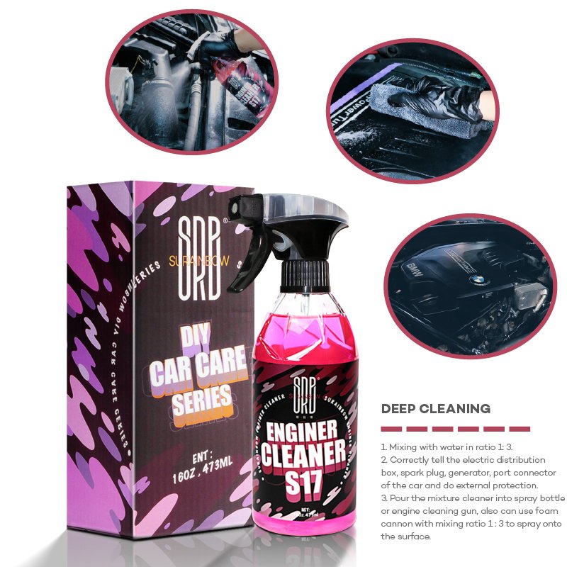 SRB s17 Engine Cleaner quickly remove oil grease make the engine bay shine as new dust stain remover accept OEM and ODM