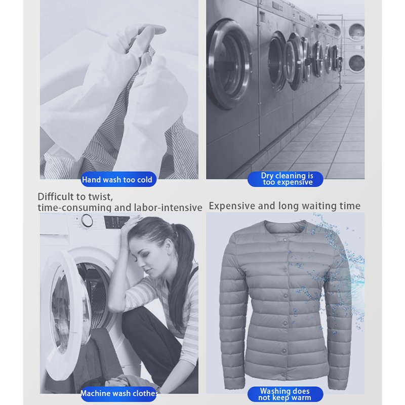 Down Jacket Dry Cleaning Agent Washing-Free Cleaning Spray Laundry Rabito Stain Removal Oil Stain Clothes Washing Foam Cleaner