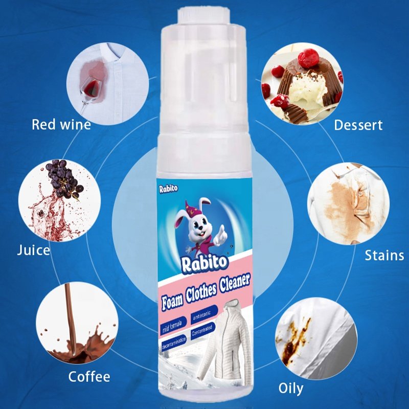 Down Jacket Dry Cleaning Agent Washing-Free Cleaning Spray Laundry Rabito Stain Removal Oil Stain Clothes Washing Foam Cleaner