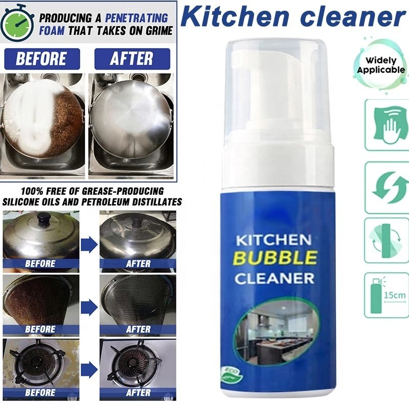 Kitchen Grease Cleaner Rust/Stain Remover Degreaser Easy Cleaning Spray Foam Cleaner Bathroom Cleaning Products 30ml