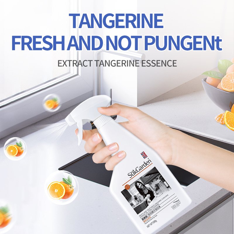 Sukgarden 500ML Orange Strong Cleaning Type Lampblack Stain Removal Spray Range Hood Cleaner Kitchen cleaner Oil Stain Remover
