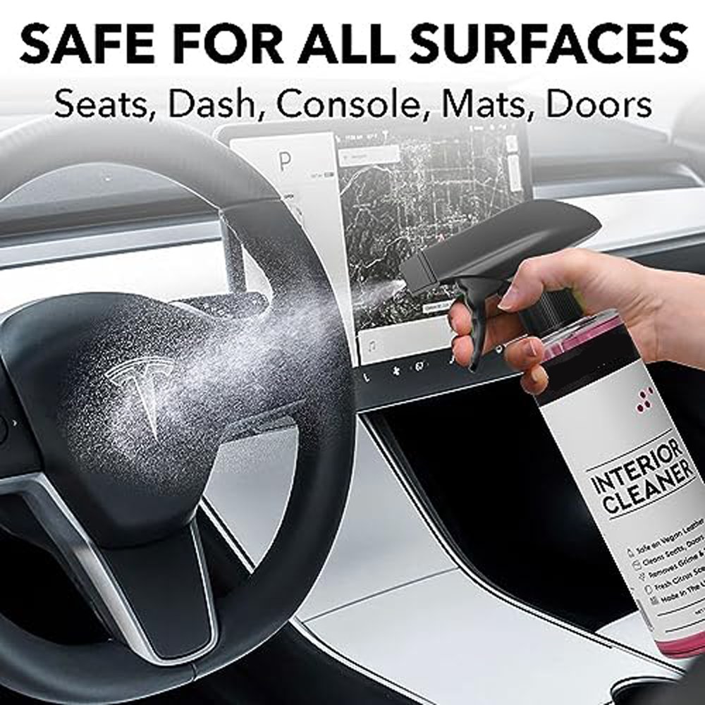 Interior Accessories Seats Dash Console Cleaning Products Stain Remover Safe Vegan Leather Seat Cleaner for Tesla Model 3 Y S X
