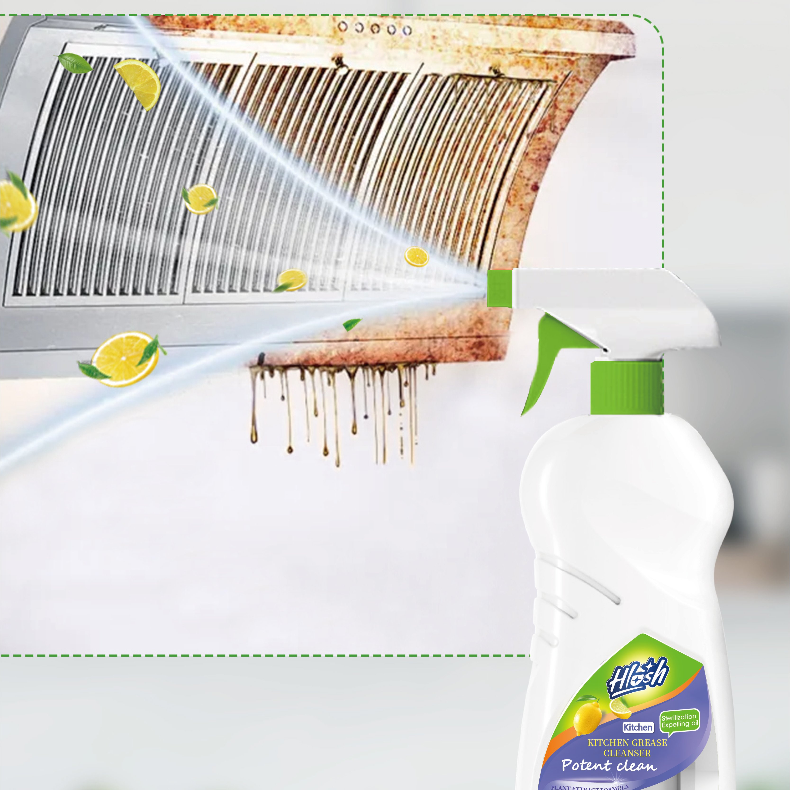 Top Sale Household Oil Stain Removing Cleaning Detergent Kitchen Cleaner Spray
