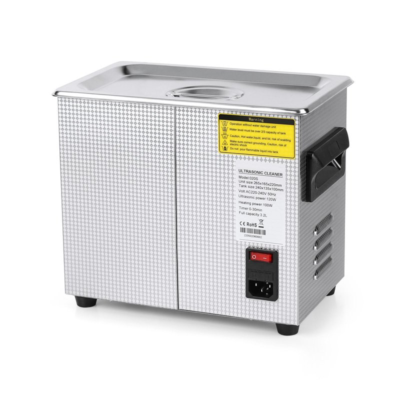 3.2L Portable Ultrasonic Cleaner Tank Circuit Board screw nut Oil Rust Stains Degreasing Glassware Hardware Sonic Washer Bath