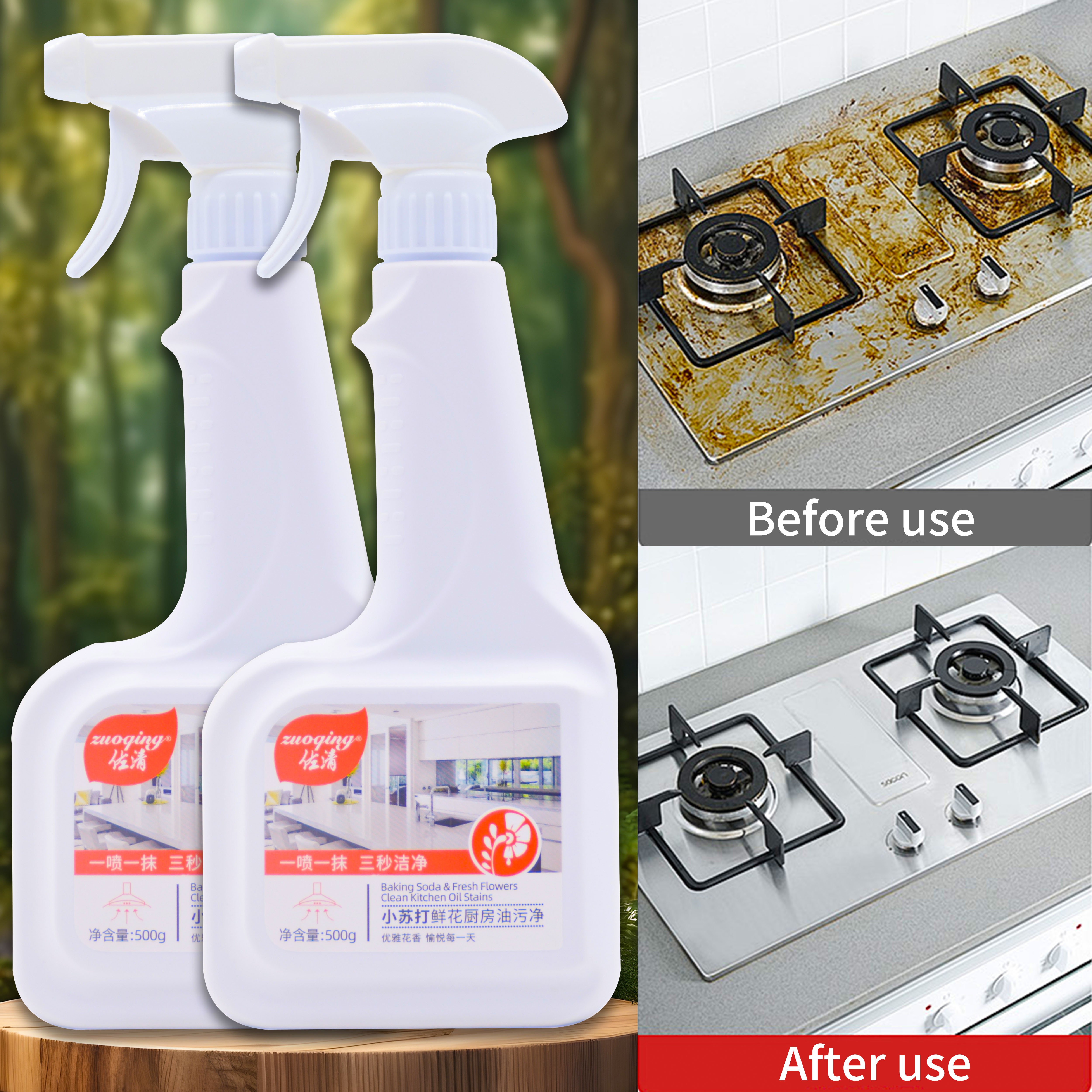 Wholesale 3-in-1 Multi Purpose Oil Spray Kitchen Detergent Hot-sale Oil Stain Foam Clean Customized Kitchen Cleaner