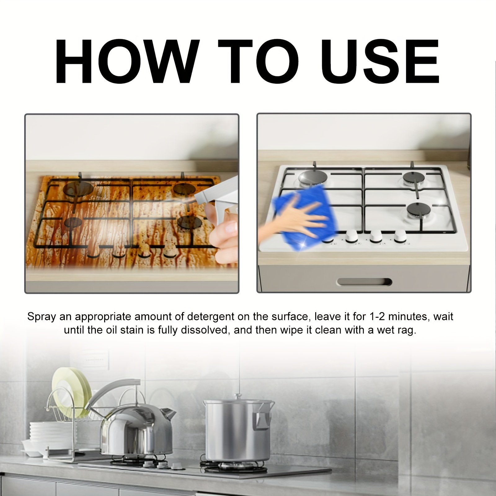 powerful degreasing foam rich grease cleaner suitable for wide range of kitchen appliances