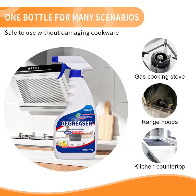 Gently and quickly disintegrates heavy grease and lemon-scented grease cleaner