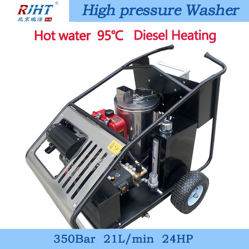 4000PSI 280bar 15HP Gasoline Engine Diesel Boiler Heating Heavy Oil Stain Breeding Farms Hot Water High Pressure Clean Machine