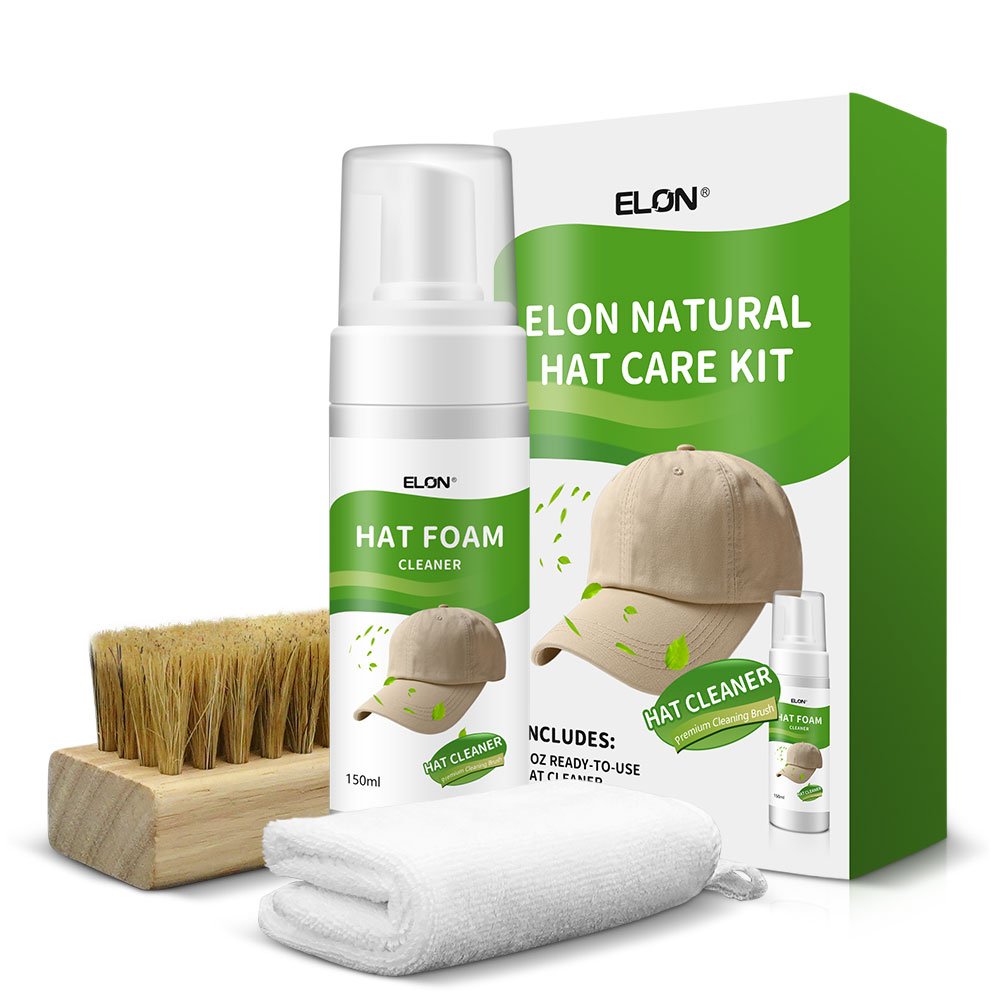 ELON Natural Wood Hat Cleaner Kit Effective on All Types of Hats Removes Hard Stains and Dirt Dust from Baseball Hats