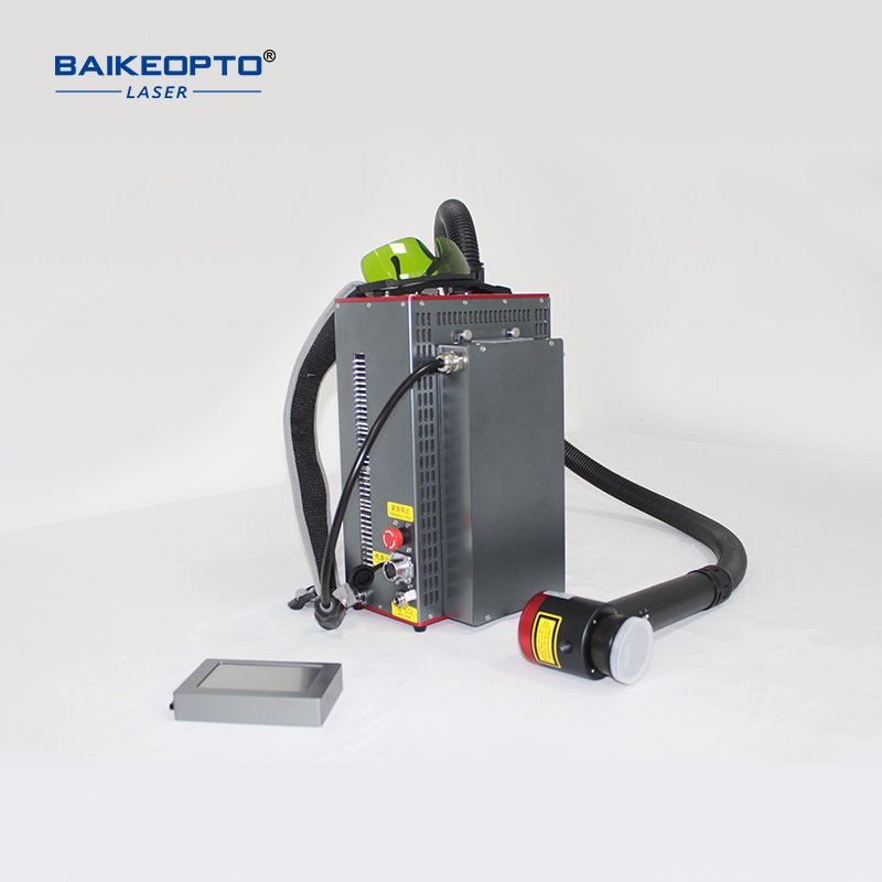 Lightweight Backpack Fiber Laser Rust Removal Cleaning Machine Derusting Oil Stain Tid Rod Type 100W