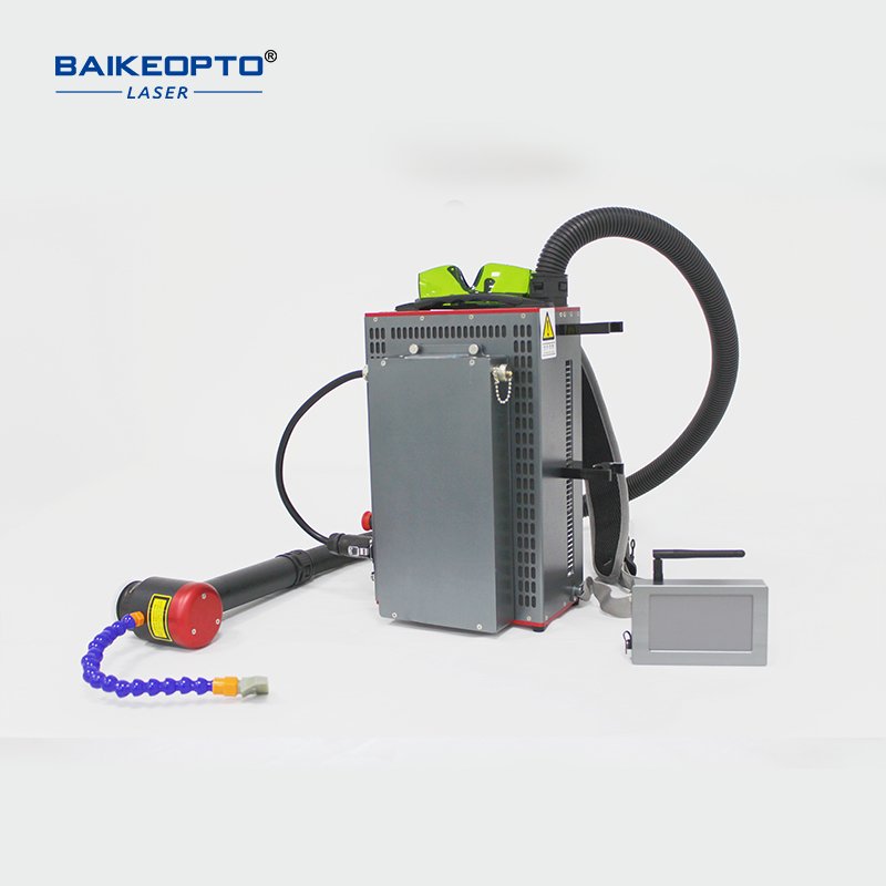 Lightweight Backpack Fiber Laser Rust Removal Cleaning Machine Derusting Oil Stain Tid Rod Type 100W