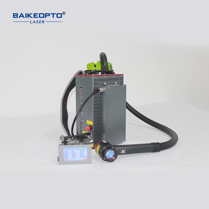 Lightweight Backpack Fiber Laser Rust Removal Cleaning Machine Derusting Oil Stain Tid Rod Type 100W