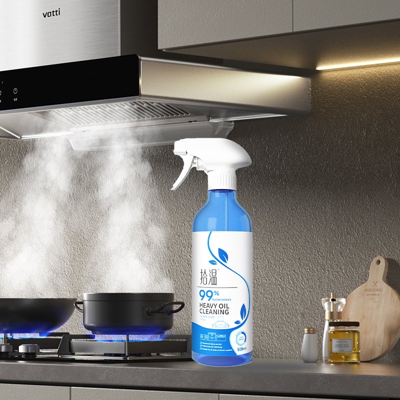 OEM ODM 500ml Liquid Oil Stain Cleaners Degreaser Deep Cleaning Powerful Foaming Kitchen Cleaner Spray