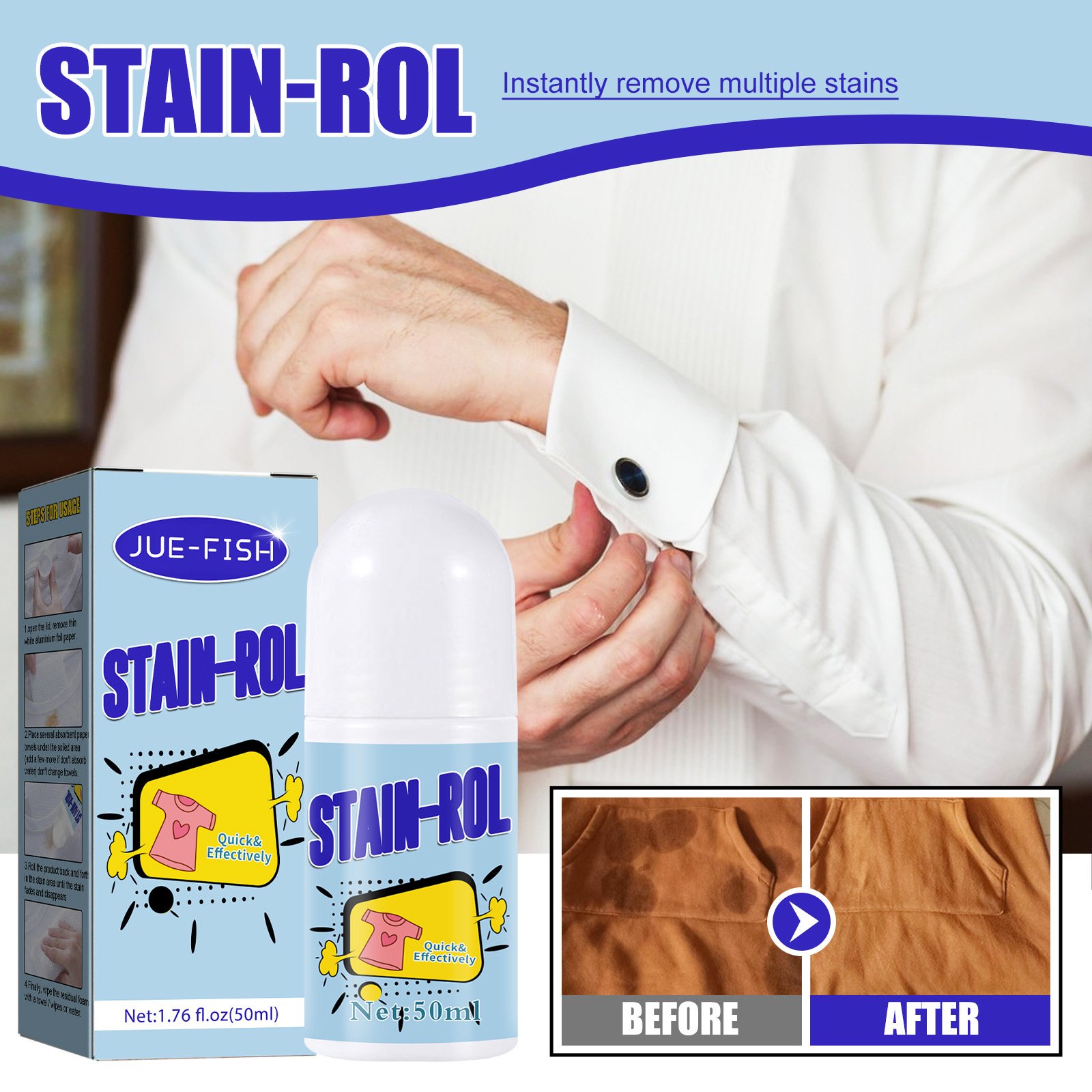 North Moon Portable Decontamination Brush Stain Pens Tool Cloth Removal Scrub White Clothing Roller Cleaner Ball
