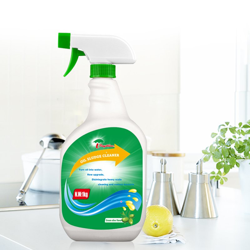 Rayshine eco-friendly home grill oven grease oil stains remover for kitchen Bathroom cleaning liquid 500G/ bottle