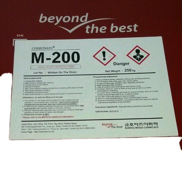 Polyether polyol P-MDI PM-200 PU foam chemicals diphenylmethane 4,4' diisocyanate CAS 9016-87-9