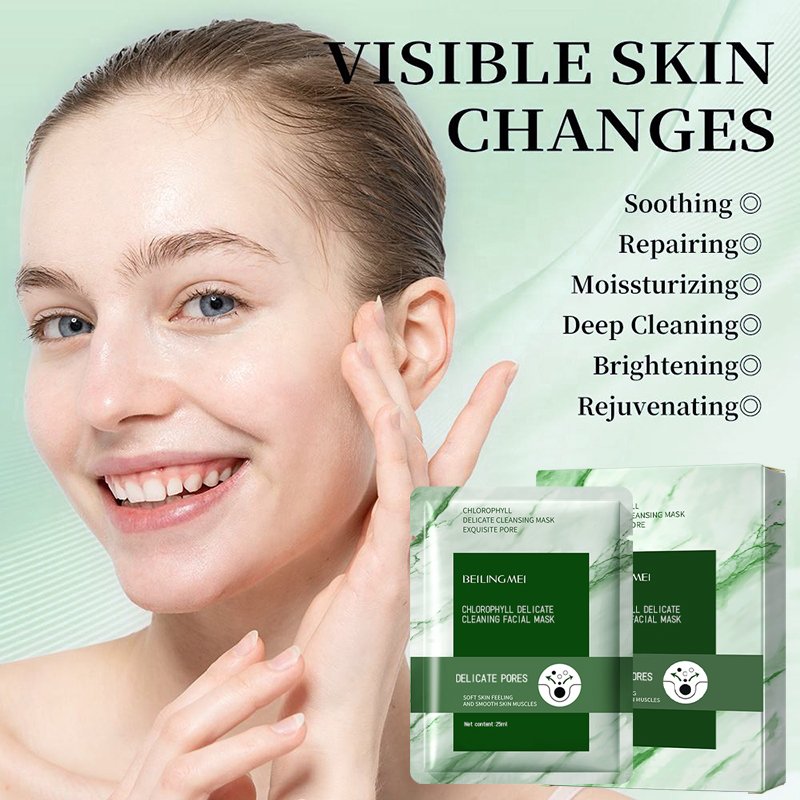 Chlorophyll Facial Skincare for Gentle Pore Smoothing Greasy Dirt Absorption and Moisture Replenishment for Delicate Skin