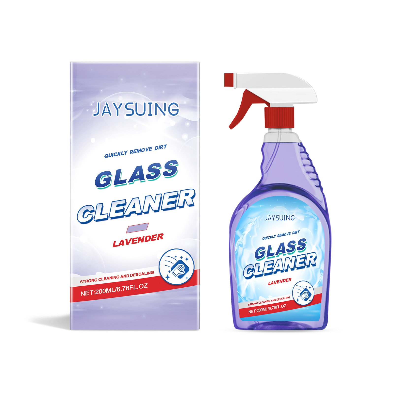 Hot selling mild safe refreshing residue free deep cleaning stain oil stain multifunctional lavender flavored glass cleaner