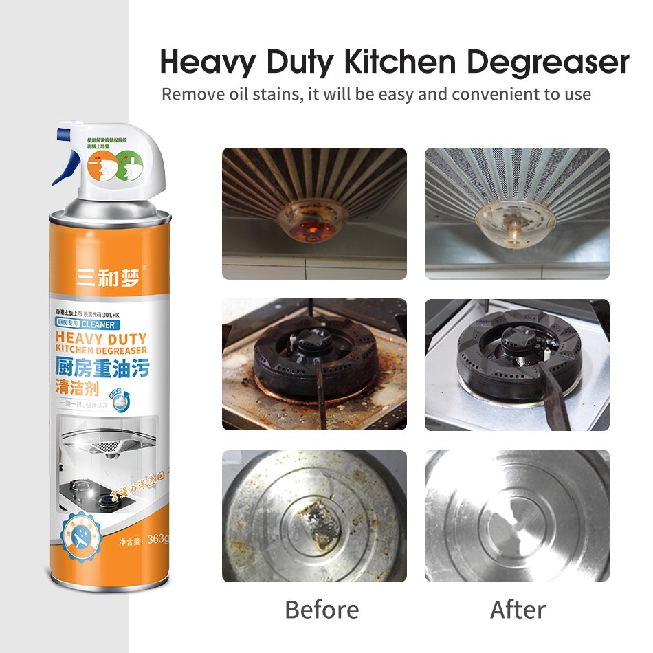 SANVO grease cleaner 500ml house cleaning products multi-purpose foam cleaner kitchen foam cleaner spray