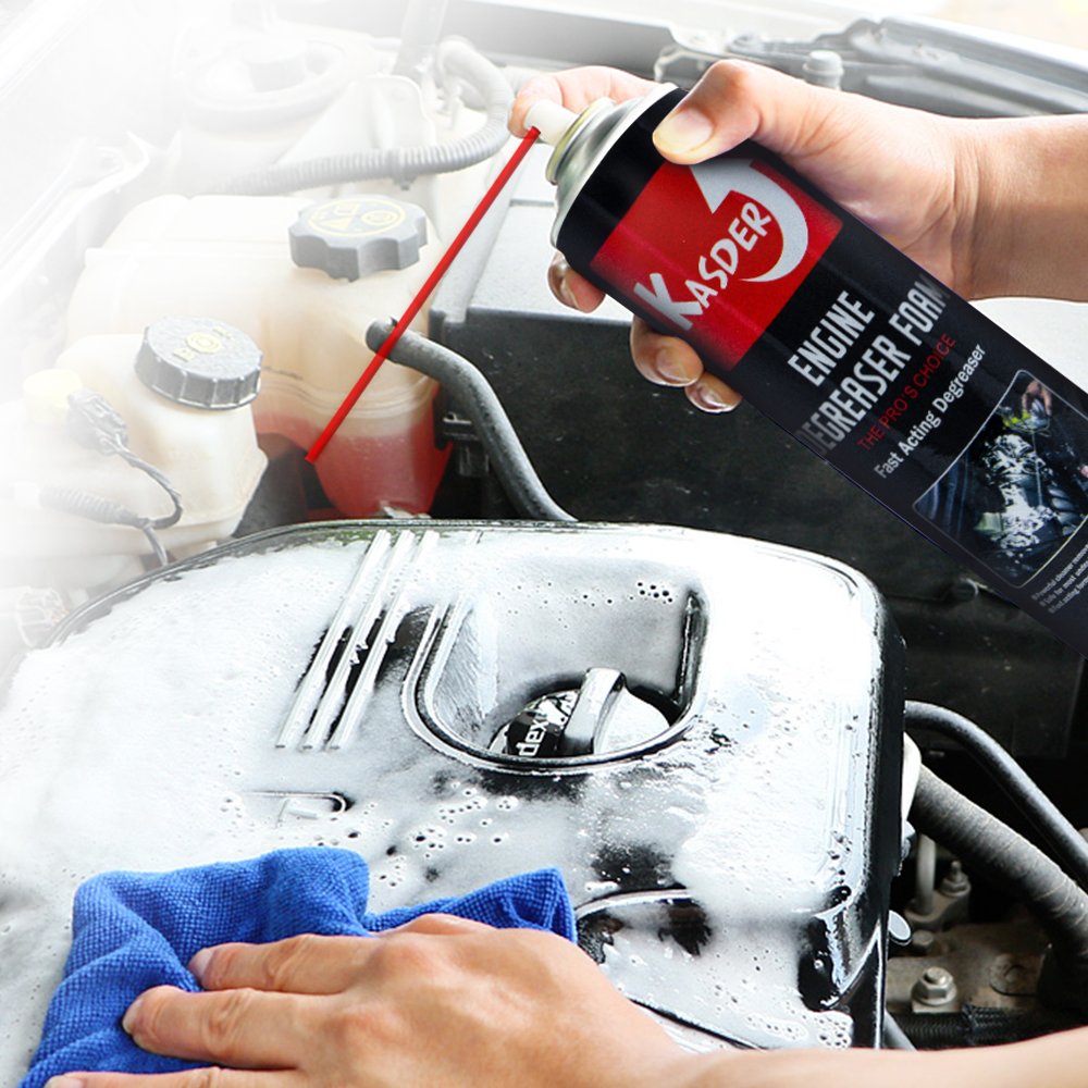 Low moq heavy duty foam foaming car engine degreaser cleaner spray for auto wash surface parts bay oil grease dust stain remover