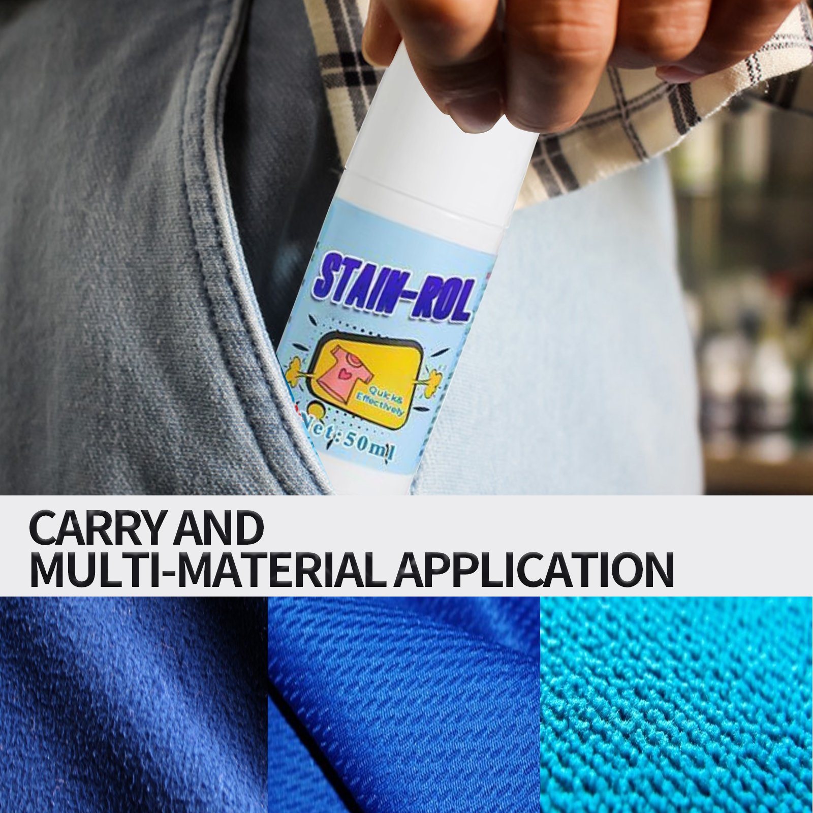OEM Portable Clothes Stain Removal Strong Cleaning Multi-purpose Oil Stain Remover Roller-ball Cleaner For White T-Shirt Shoes