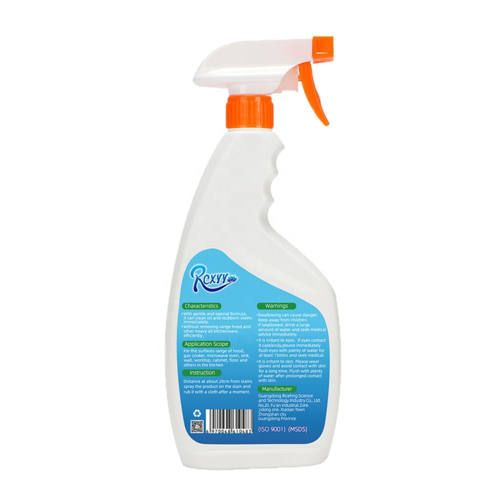 500ml Eco-friendly Trigger Sprayer Strong Oil Stains Removal Liquid Detergent Household Kitchen Cleaner