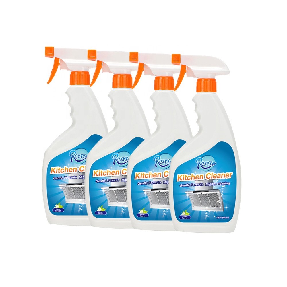 500ml Eco-friendly Trigger Sprayer Strong Oil Stains Removal Liquid Detergent Household Kitchen Cleaner
