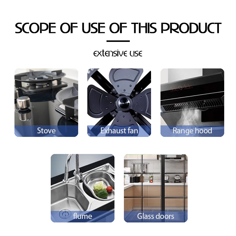 500ML Kitchen Grease Cutter and Oil Stain Remover with Powerful Formula Kitchen Surface Cleaner for Stubborn Grease and Oil