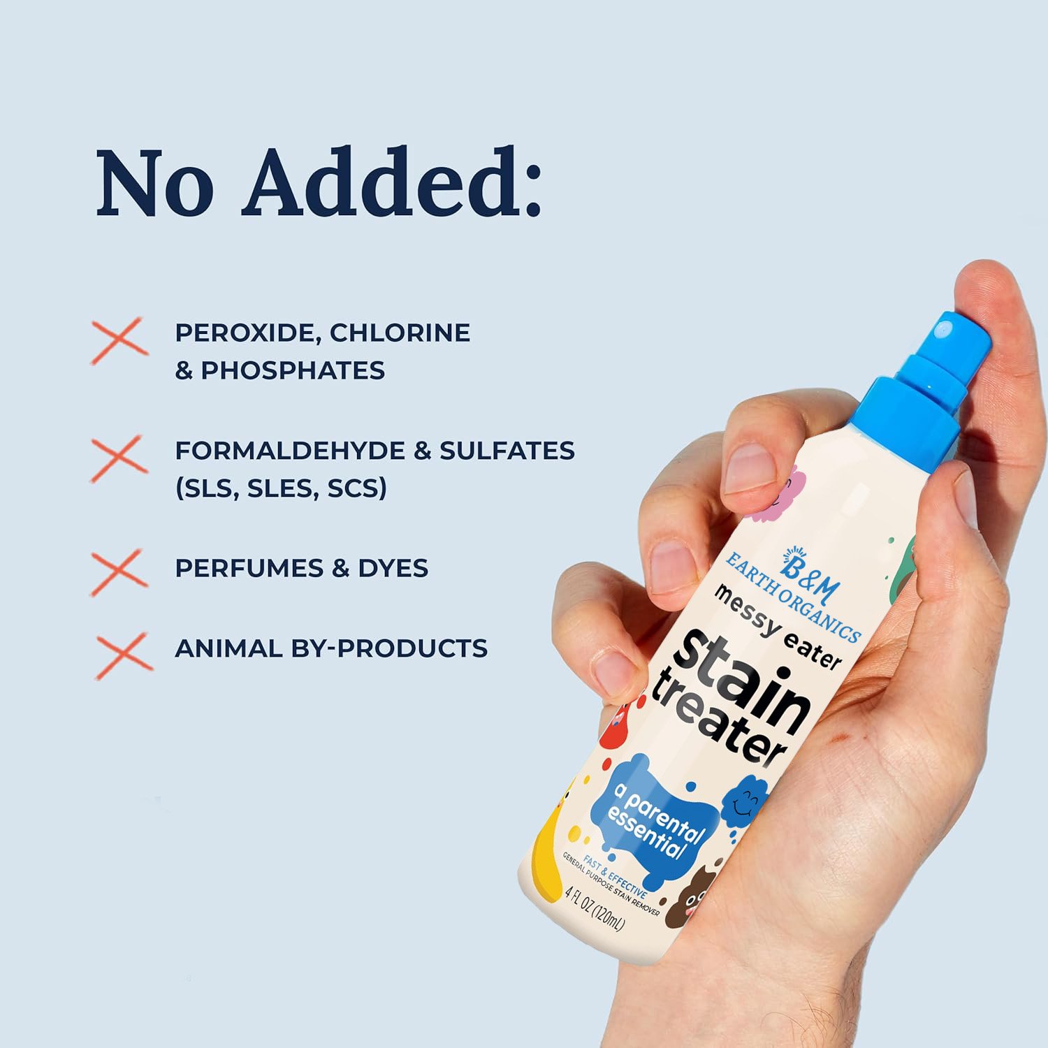Messy Eater Stain Treater Spray Stain Remover Newborn Baby Essentials No Dry Cleaning Food Grease