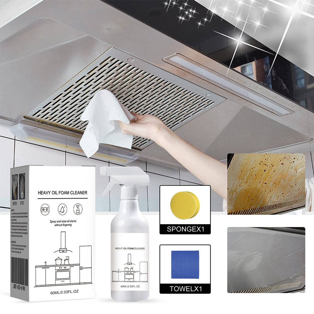 Hot Sale Customized No Disassembly Effective Stain Removal Oil Cleaner for Kitchen