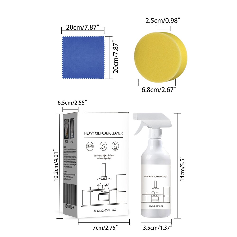 Hot Sale Customized No Disassembly Effective Stain Removal Oil Cleaner for Kitchen