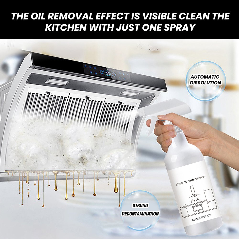 Hot Sale Customized No Disassembly Effective Stain Removal Oil Cleaner for Kitchen