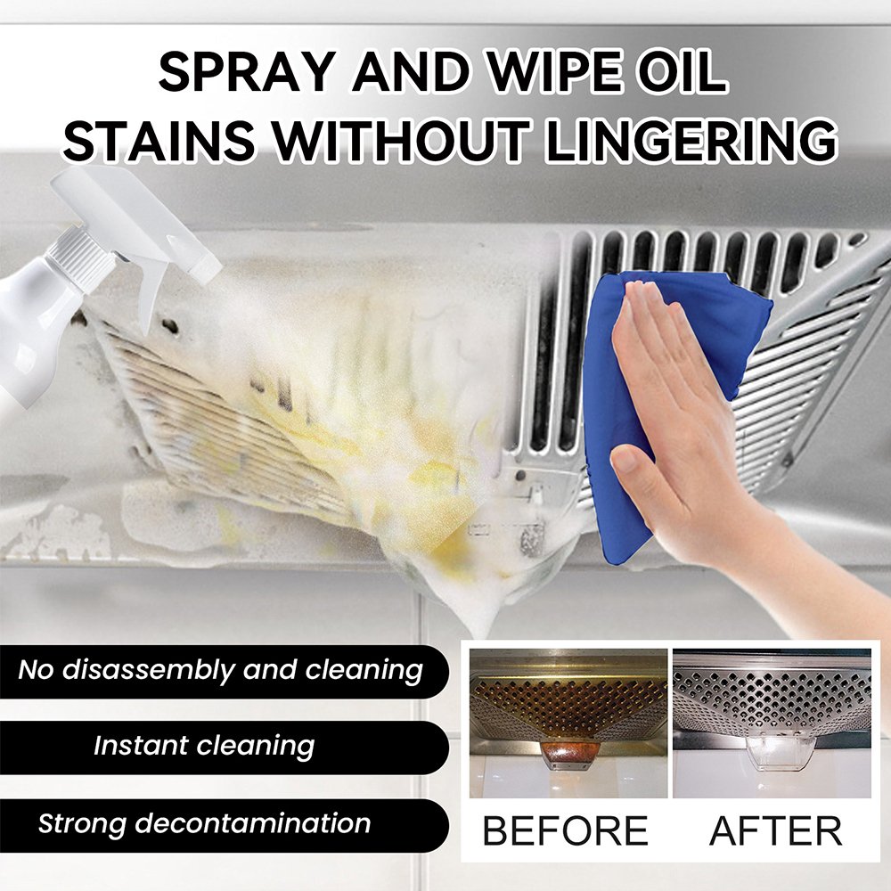 Hot Sale Customized No Disassembly Effective Stain Removal Oil Cleaner for Kitchen