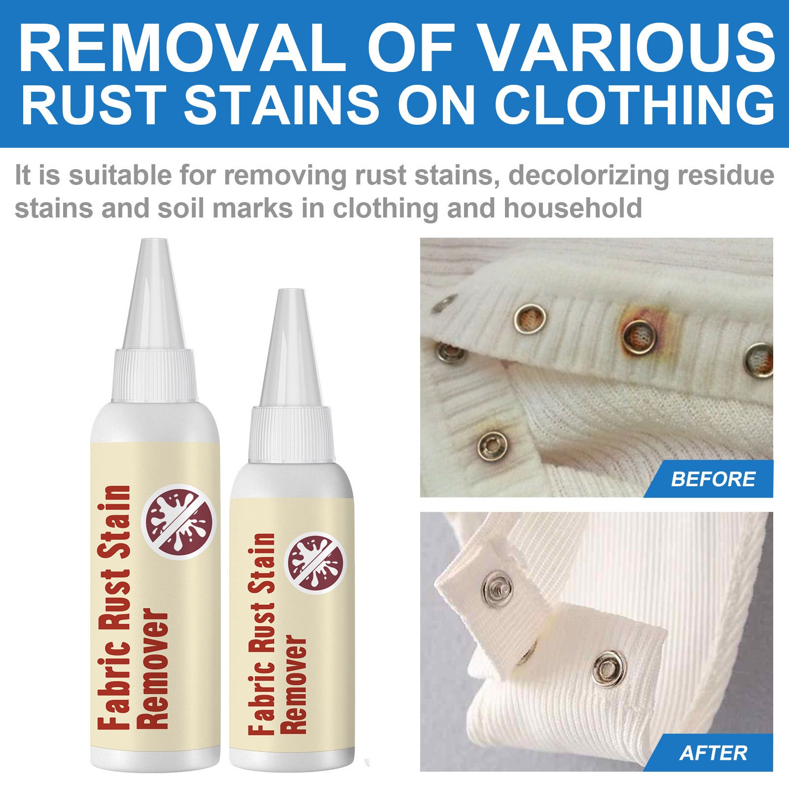 Quickly Laundry Stains Remover Cleaner Fabric Clothing Rust Stain Remover For Clothes
