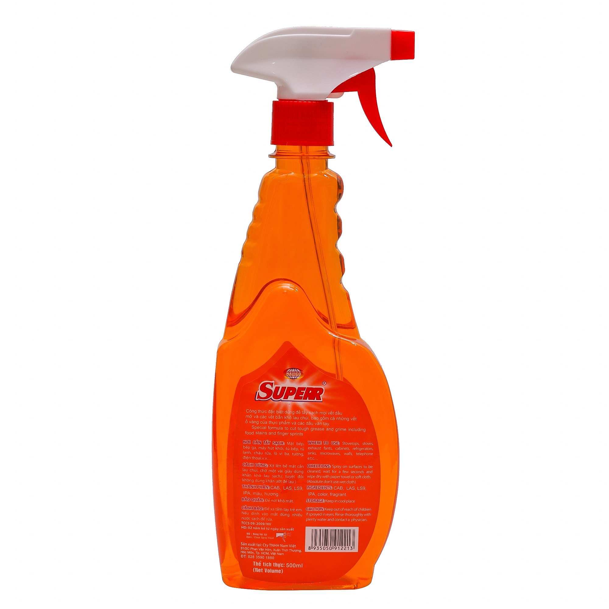 High quality All Purpose Kitchen Cleaner Spray Oil Stain Remover - READY TO EXPORT - BRAND SUPERR - 500ml