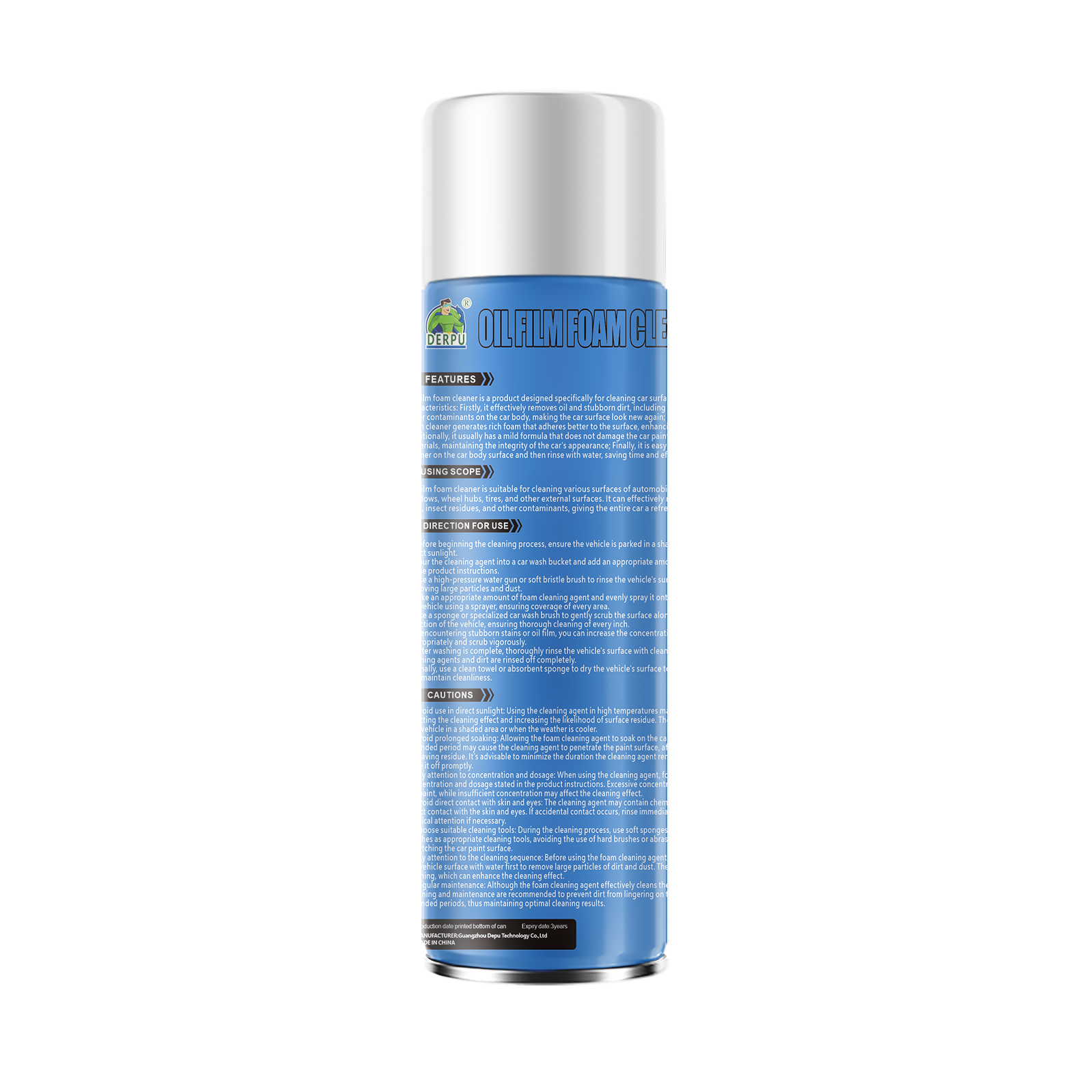 Quality Factory Supplier Car Detailing Windshield Glass Stain Washing Cleaner Foam Cleaning Spray Oil Film Remover