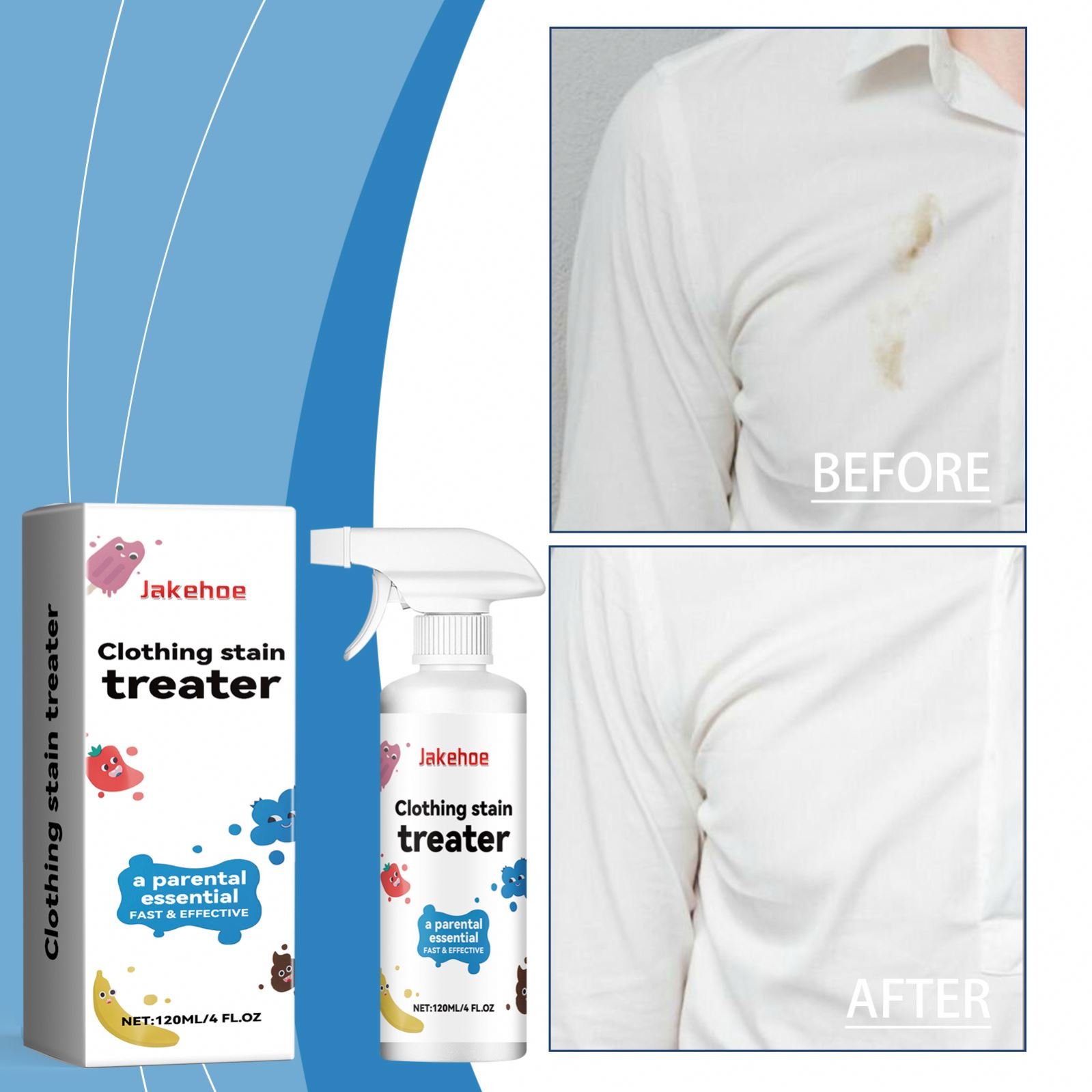 Jakehoe Detergent Dry Cleaner For Stubborn Stains Laundry Washing Quickly Stain Remover Cleaning Liquid Clothes Carpet Spray