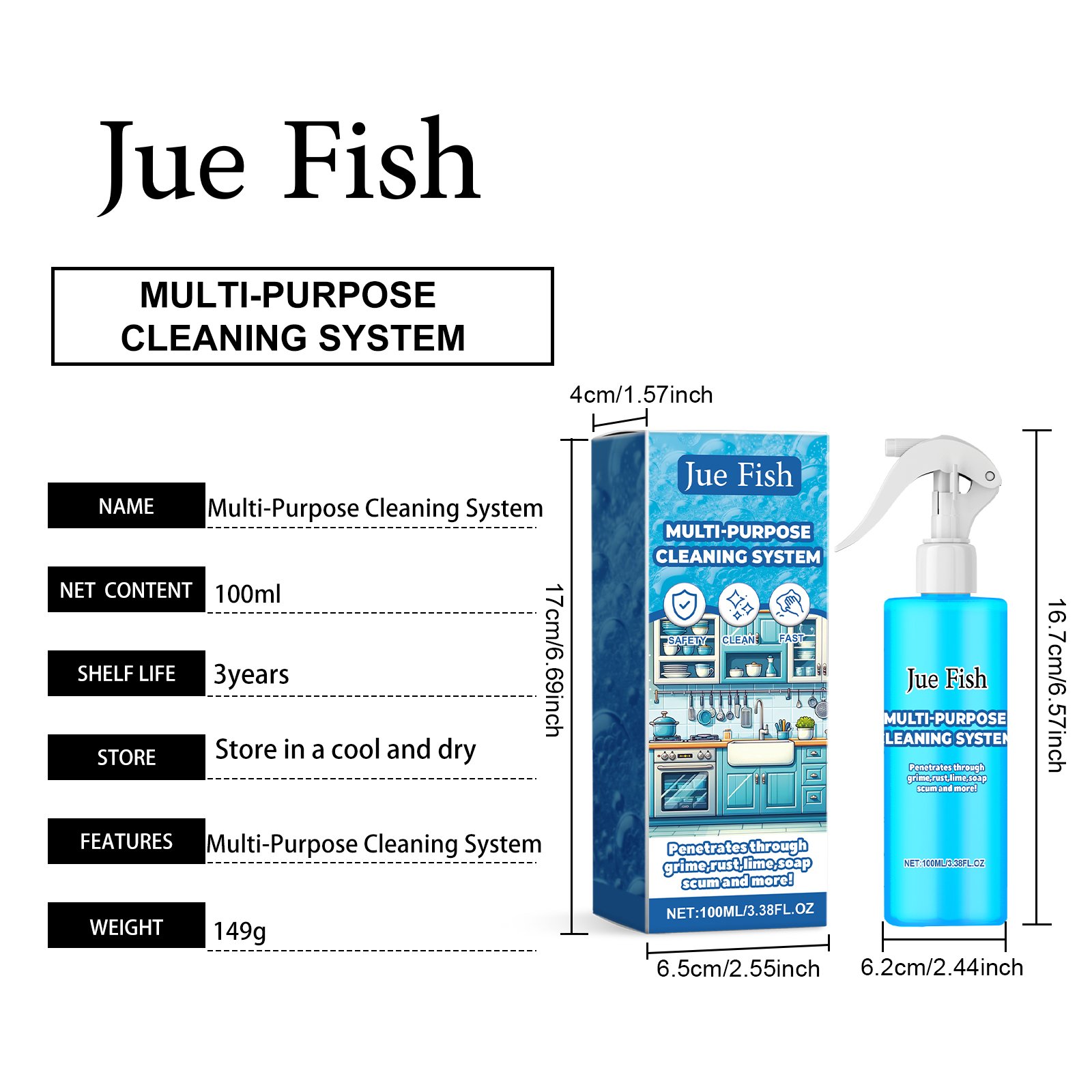 Multifunctional Kitchen Oil Stain Cleaner Gentle Grease Foam Decontamination Multi-Purpose Stove Top Cleaner