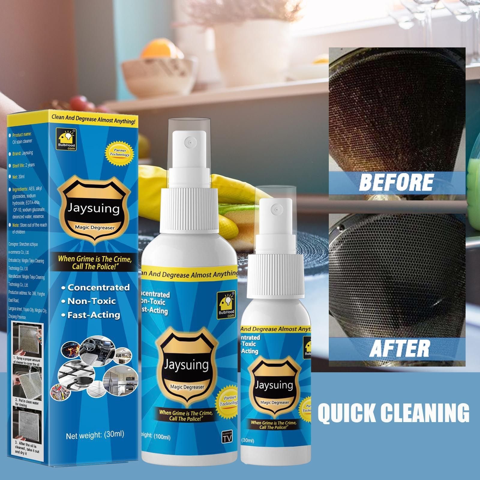 OEM Oil Stain Cleaner Household Kitchen Degreaser Grease Cleaner MultiPurpose Foam Bubble Cleaner Spray Kitchen Oil Remover