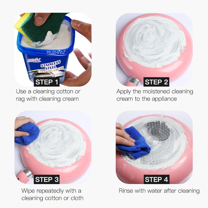 best selling stainless steel cleaning paste cookware cleaner cream