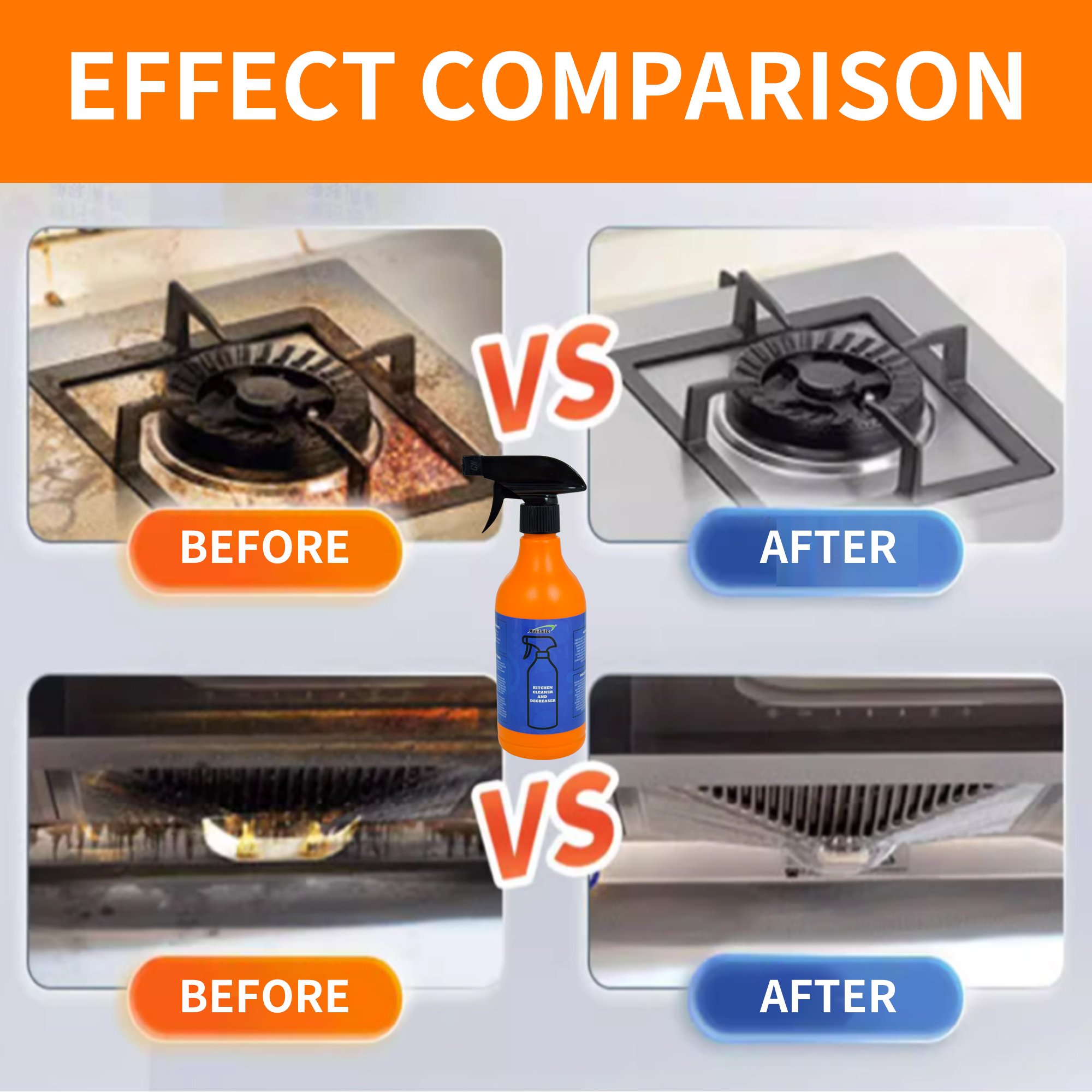 Kitchen Cleaner Spray Foam Oven Grease Grease Cleaning Tool Liquid Ingredients Oil Stain Removal Oven Kitchen Cleaner Products