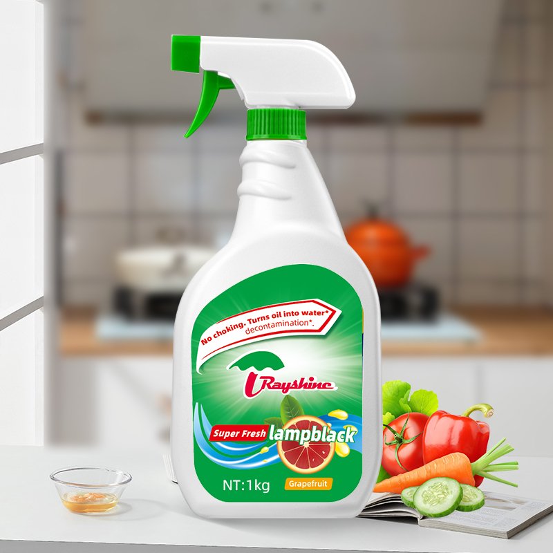 Rayshine wholesale home clean Grapefruit fragrance oil grease stains remover for kitchen Bathroom cleaning Detergent1 kg/ bottle
