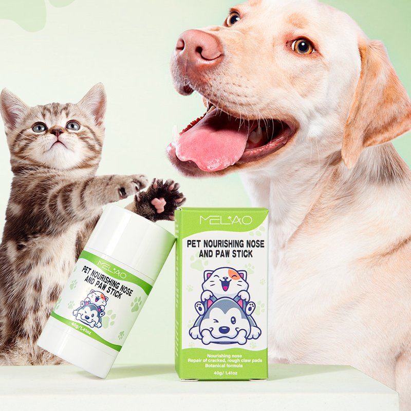 MELAO Balm to Moisturize and Condition Pet Skin on Paws Nails Nose Elbows and Wrinkles Pet Nourishing Nose and Paw Stick
