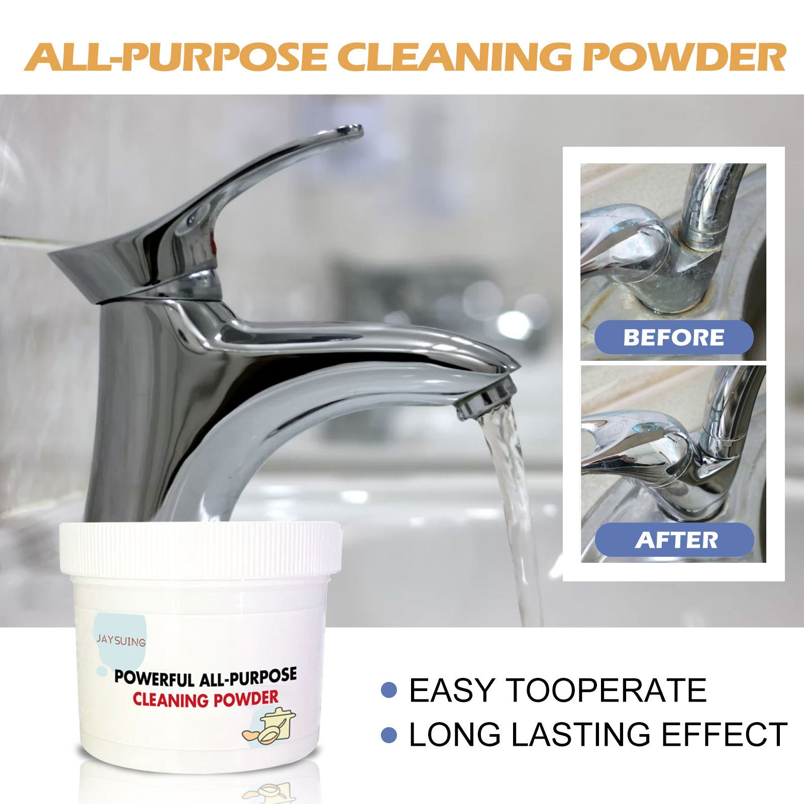 Jaysuing OEM&ODM Grease Cleaning Detergent Powder Soft Oil Stain Cleaners Effective Cleaning Powder