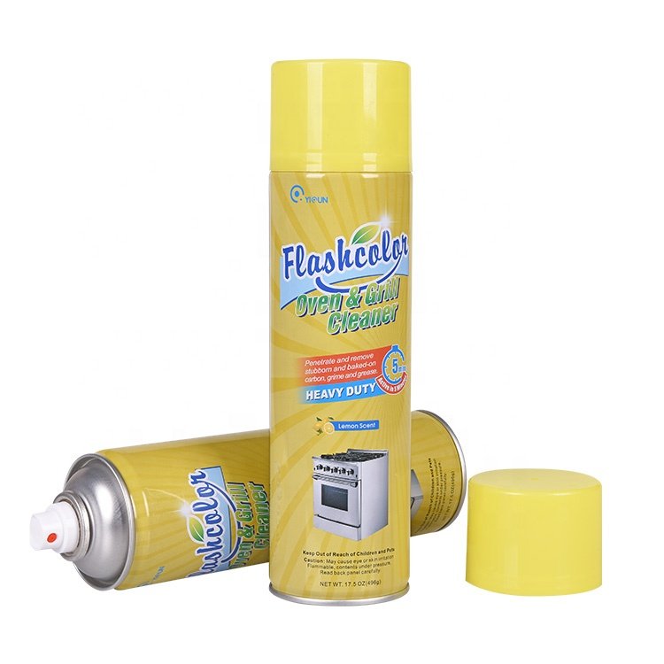 High quality heavy oil grill oven spray grease to remove stains foam spray kitchen oven cleaner