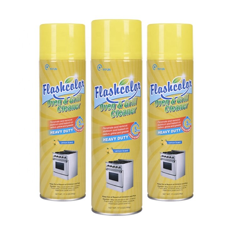 High quality heavy oil grill oven spray grease to remove stains foam spray kitchen oven cleaner
