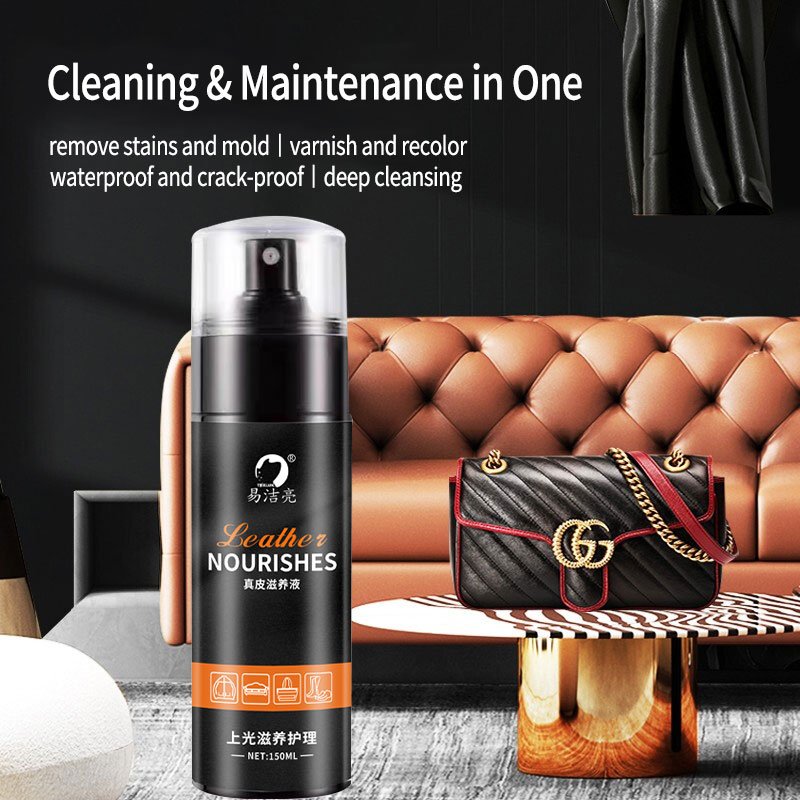 Luxury leather cleaner spray Leather Care polish 150ml for Leather Sofa Bag Shoe