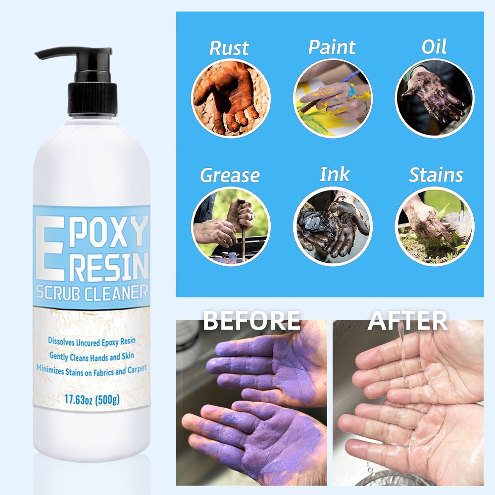 TIMESRUI Magical Epoxy Resin Scrub Cleaner Alcohol-free Natural Hand Wash & Cleaner for Resin Glue Ink & Oil Paint Removal
